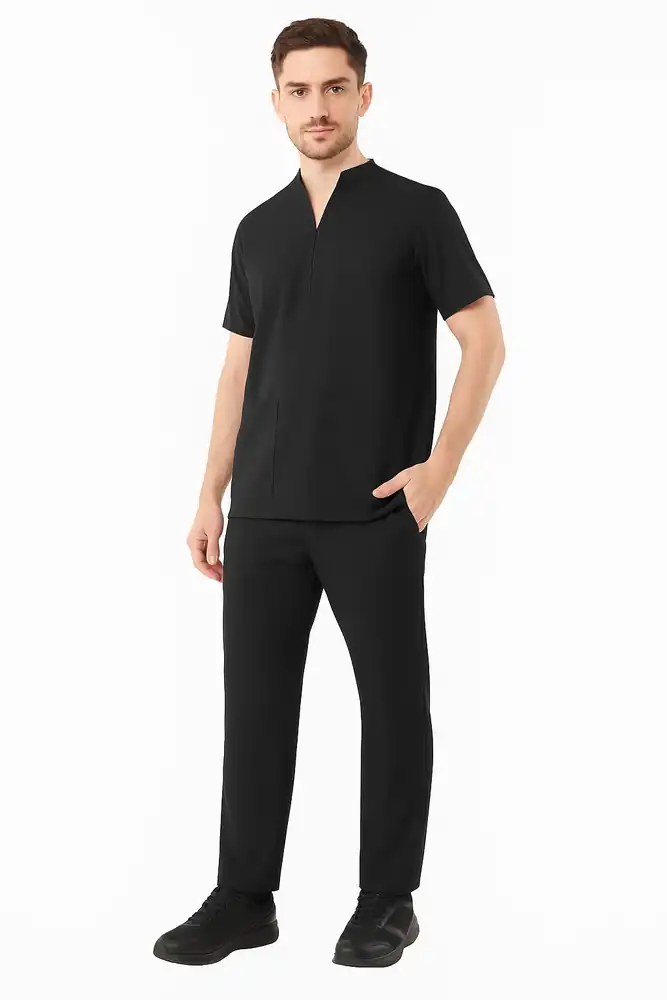 Mandarin Neck Pure Cotton Mens Scrub